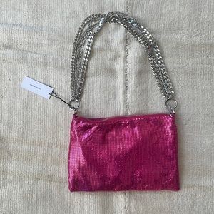 KAREN MILLEN NWT mesh shoulder bag purse